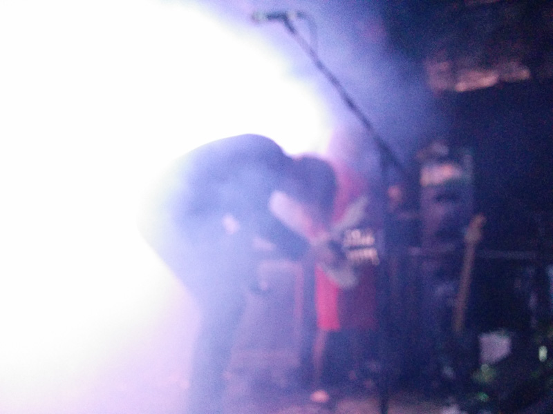 Jace Lasek, guitar player with "The Besnard Lakes" band, on stage at the Vienna location "Chelsea" during a concert